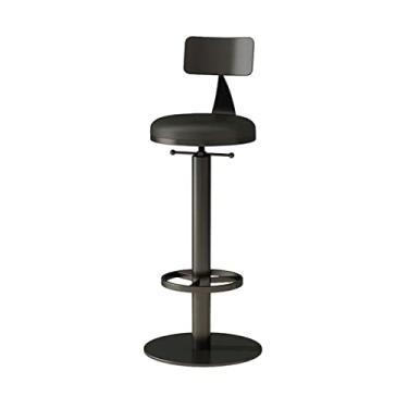 Imagem de Cadeira de bar giratória de 360 graus cadeira de jantar ajustável mesa de jantar mesa de café plataforma ilha banco alto bancos de bar ajustáveis (cor: B)