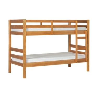 Imagem de Beliche Solteiro de Madeira Astro Âmbar – Para Colchão 88x188 cm – Design Compacto e Seguro para Quarto Infantil ou Juvenil