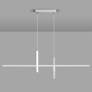 Imagem de SXYH - Lustre minimalista LED regulável de metal - Lâmpada pendente combinada sala de jantar sala de estar cozinha ilha teto luz suspensa iluminação ajustável, lustre moderno