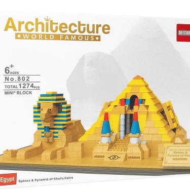 Imagem de Blocos de Montar Pirâmide do Egito Brinquedo de Blocos de Construção 1274 Peças.