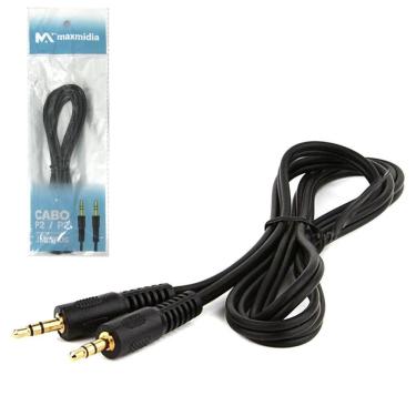 Imagem de Cabo De Audio P2 Macho X P2 Macho Maxmidia Preto 3,5M