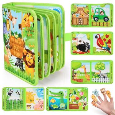 Imagem de Brinquedo sensorial Busy Book Asten My First Zoo Trip de 1 a 3 anos