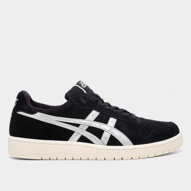 Imagem de Tênis Asics Japan S Camurça Feminino, Preto, Prata, 35