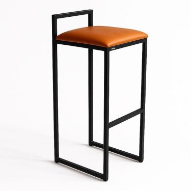Imagem de Banqueta Ferro Alta Industrial Metal Bar Moderno Corino