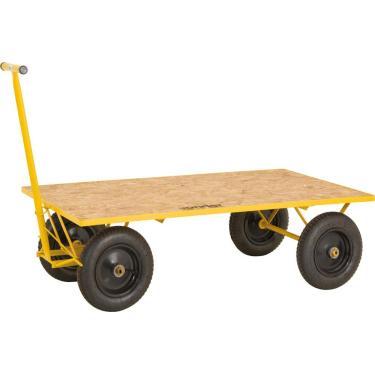 Imagem de Carro Plataforma 600kg 1,50x0,80m Compensado Pneu Câmara - V