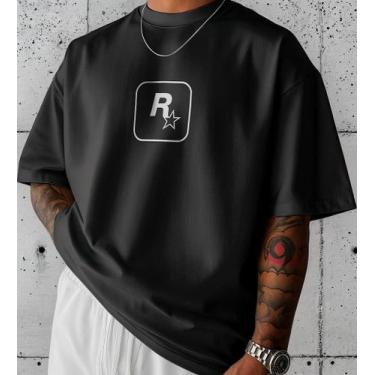 Imagem de Camiseta Oversized Masculina San Andreas Para Gamer Gta - Hs, Preto, M