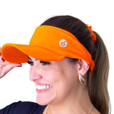 Imagem de Kit Viseira + Scrunchie Praia Piscina Vôlei Beach Tênis para atividade