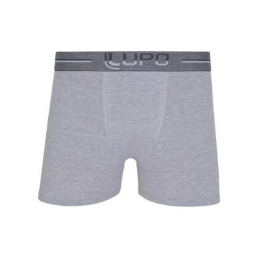 Imagem de Cueca Boxer Lupo 00784-016 Adulto Algodão T. P/GG, M, 8000, Cinza mesc