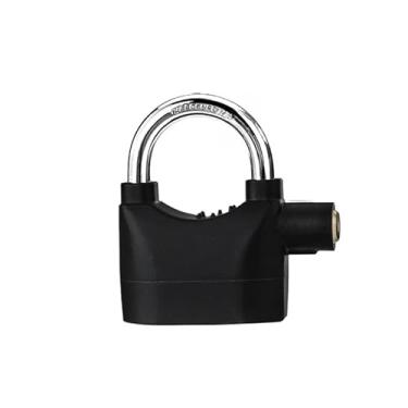 Imagem de Cadeado Com Alarme Para Moto E Bicicleta, Cadeado Antifurto à Prova D'áGua Com Chave E Alerta Sonoro, SegurançA Para Motocicleta, Bike, Garagem (Curto)