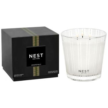 Imagem de Vela Perfumada NEST New York de 3 Pavios, Grapefruit 21,2 oz Até 100 Horas de Queima Em Recipiente de Vidro Reutilizável