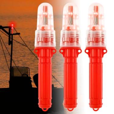 Imagem de HJJWNDDNG 3 peças de luz de barcos de emergência de LED para barcos de emergência, multimodos, aprovados pela guarda costeira, kit de segurança para barcos de pesca, botes salva-vidas e sinalização de