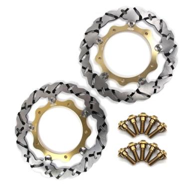 Imagem de Arashi Discos de freio dianteiros rotores com parafusos de montagem para Yamaha XP T-MAX 500 2004-2007, XP T-MAX 530 12-15 ABS 2012-2019, acessórios de substituição de motocicleta