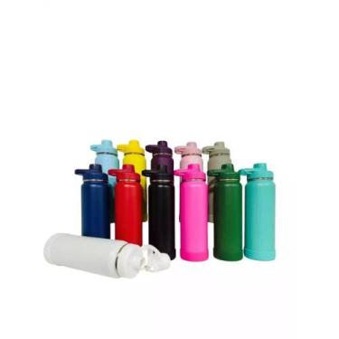 Imagem de Garrafa Térmica Aço Inox + Base da Mesma Cor 1000ml/800ml/600ml/350ml 