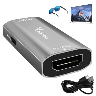 Imagem de Adaptador HDMI fêmea para USB C fêmea 4K a 60Hz para óculos AR, fonte HDMI unidirecional para tela tipo C com porta de carregamento para monitor portátil de PS5/4, Xbox, interruptor, PC, vapor, cabo