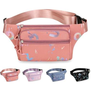 Imagem de Pochete feminina com alça ajustável para viagem casual, corrida, caminhada, ciclismo, Estilo O