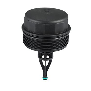 Imagem de X AUTOHAUX Tampa de filtro de óleo preta A6421800038 substituição para Mercedes-Benz para R350 ML350 R320 GL350 E320 S350 GL320