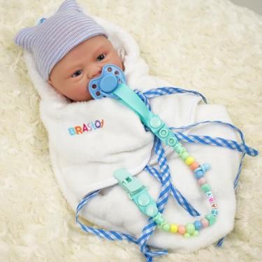 Imagem de Brastoy Bebê Reborn Boneco Silicone Sólido Suave Menino Original 40cm Pode Tomar Banho