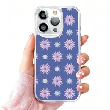 Imagem de DSJIFGEW Design de capa transparente padrão para iPhone 16 Pro Max | Antiamarelamento, parte traseira rígida, proteção contra quedas de nível militar, suporta carregamento sem fio