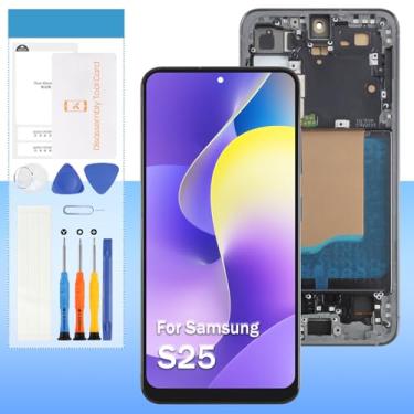 Imagem de Incell para substituição de tela Samsung Galaxy S25 SM-S931B SM-SM-S931U SM-S931W 15.7 cm LCD Display Touch Digitizer Assembly com moldura preta (não impressão digital)