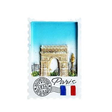 Imagem de Lembrança de resina 3D com ímã de geladeira Paris Arc de Triomphe - yi