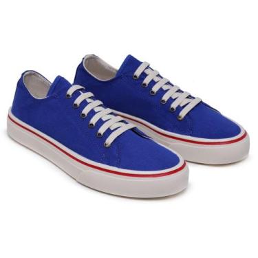 Imagem de Tenis Moda Casual Masculino com Cadarço Sola Reta Leve Emborrachada Fa