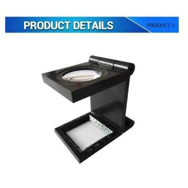 Imagem de Lupa Conta Fios 8x dobrável em plástico com escala em milímetro (resol