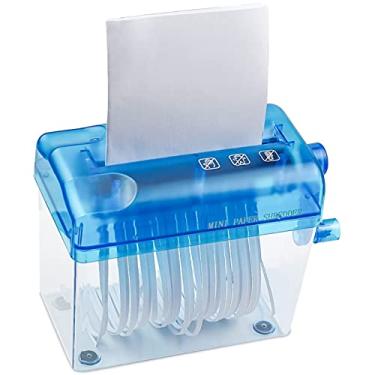 Imagem de Triturador manual portátil de papel Hand Shredder Ferramenta corte documentos Papelaria mesa para escritório e lar