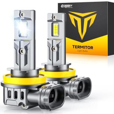 Imagem de FAHREN Lâmpadas de farol de neblina H11/H8/H9, brilho de 50000lm, branco frio 6500K, Plug and Play, tamanho de halogênio 1:1, IP68 impermeável, pacote com 2