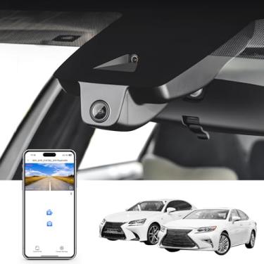 Imagem de Mangoal Câmera de painel 4K personalizada para Lexus ES 2018 2017 2016 e Lexus GS 2016-2020 (modelo A), ES350 ES300h GS300 GS350 GS450h, visual OEM, vídeo UHD 2160P, Wi-Fi e aplicativo, gravação em