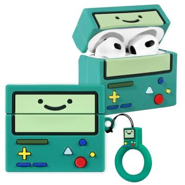 Imagem de Boaretiu Capa para Airpods 3 – com chaveiro para AirPods 3ª geração, capa fofa Kawaii, divertida, de silicone macio 3D, divertida para meninas, mulheres, adolescentes para Air pods 3, capa verde