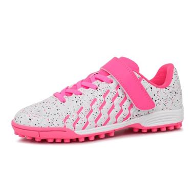 Imagem de Tobfis Tênis esportivo unissex infantil para meninos e meninas, Branco, rosa, 12 Little Kid