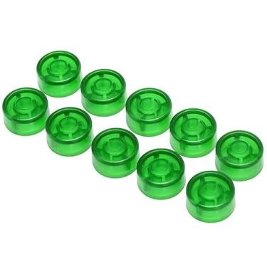 Imagem de 10 peças/pacote com pedal de efeito de guitarra elétrica, amplificadores, tampa de unha, cor doce, interruptor de pé, acessórios de botão de 2,5 cm (verde)