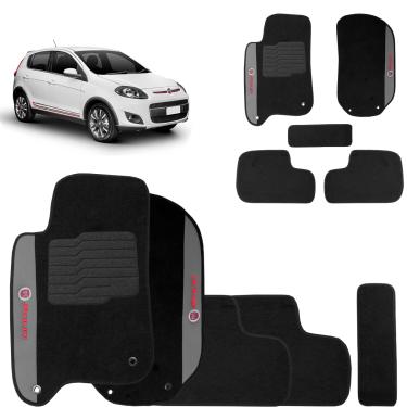 Imagem de Jogo de Tapetes Carpete Palio 2012 a 2017 Preto 5 Peças