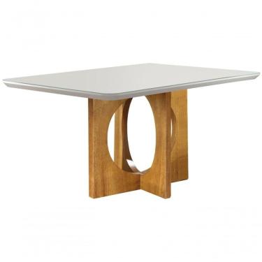 Imagem de Mesa De Jantar Moderna Com Vidro - Barcelona-1,80x0,90m - Móveis Mundial