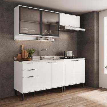 Imagem de Armário De Cozinha Completa C Balcão Miami Belle Carraro Branco