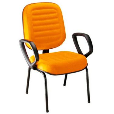 Imagem de Cadeira Para Escritório Diretor Gomada Linha Blenda Laranja