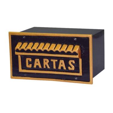 Imagem de Caixa De Correio Para Cartas Inglesa Ouro Detras 20x25x12cm