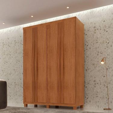 Imagem de Guarda Roupa Solteiro Dunas 4 Portas E 2 Gavetas Mdf Moderna Naturalle