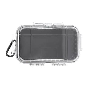 Imagem de Minghezhi Recipiente de armazenamento hermético pequeno à prova d'água ao ar livre, caixa seca portátil ABS de 19 cm à prova de choque com almofada de borracha removível adequada para armazenar