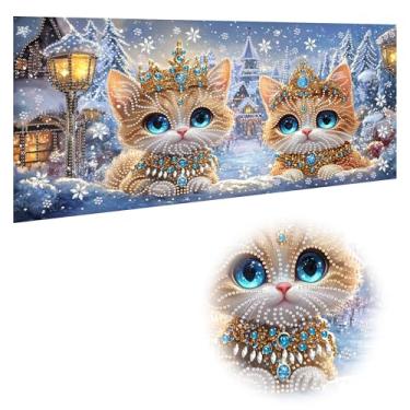 Imagem de Reofrey Kits de arte de diamante grande de forma especial DIY para adultos, gatos, kits de pintura de diamantes grandes para adultos, tela bordada de ponto cruz de strass para artesanato, decoração de