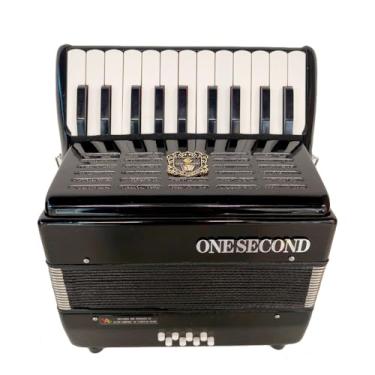 Imagem de Acordeão -22 teclas 8 graves, acordeão de teclado profissional e iniciante, com alças de ombro ajustáveis e mochila (preto)