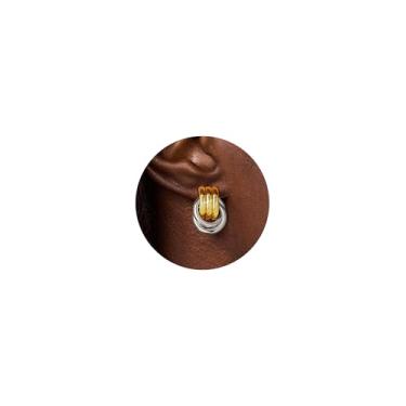 Imagem de Shownee Brincos femininos com nó de ouro 14K – 3 pares de argolas grossas, leves, hipoalergênicas, acessórios modernos, joias para presentes, Ferro, Sem pedra preciosa