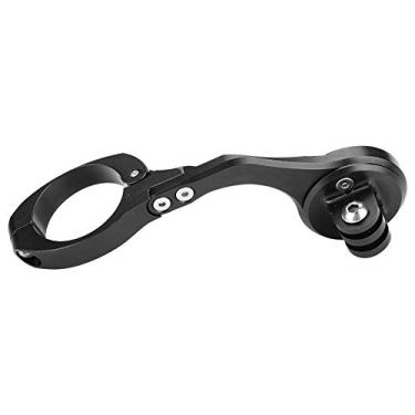 Imagem de Extensor do Odômetro da Bicicleta de 25.4/31.8mm, Suporte da Montagem do Extensor do Computador da Bicicleta da Liga de Alumínio Montagem do Suporte da Câmera para (Preto)