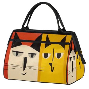 Imagem de Bolsa pequena para o fim de semana para mulheres, homens, animal, libélula, verde, galáxia, dobrável, bolsa de ginástica, bolsa de ginástica, Cor: 43 cm, 15.2*8.3*11.6 inch, Moderno