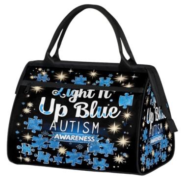 Imagem de Bolsa pequena para o fim de semana para mulheres, homens, praia, palavra, litoral, dobrável, bolsa de viagem, Cor: 48 cm, 15.2*8.3*11.6 inch, Moderno