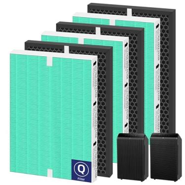 Imagem de Pulluty Filtro purificador de ar absorvente de toxina 5510 5520 HEPA Q substituição para purificador de ar Winix 5510 5520 Plasmawave H13 Filtro de carbono HEPA verdadeiro, # 1712-0123-00, conjunto 3