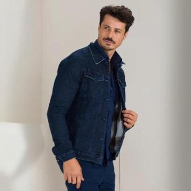 Imagem de Jaqueta Jeans Trucker Forrada Com Bolso Masculina-Masculino