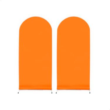 Imagem de Capa Para Painel Romano 2x1 Dupla Face Mesma Cor 100% Poliester Lavavel Costura (Laranja)