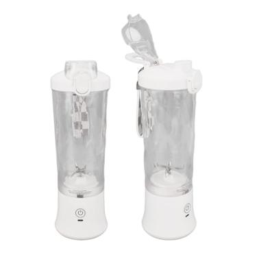 Imagem de Generic Mini Liquidificador Espremedor, 2 Modos 18000RPM Liquidificador Portátil USB Recarregável 600ml para Shakes (Branco)