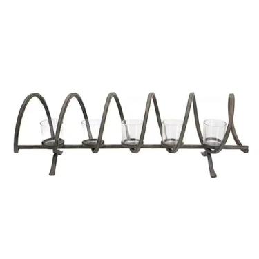 Imagem de A & B Home Candelabro de metal cinza (pacote com 5) SA80184-DS